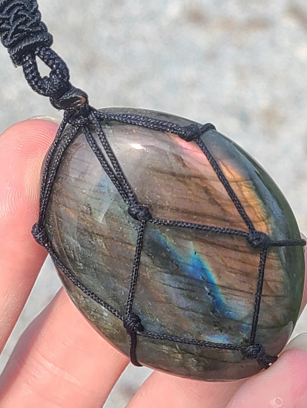Rainbow Labradorite Stone Necklace